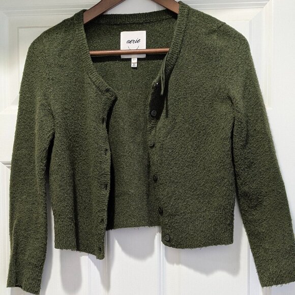 Aerie Fuzzy Cropped Cardigan - Picture 1 of 1